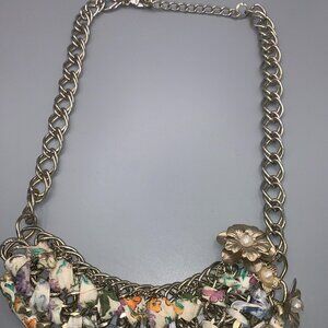 Floral Woven Chain 24" Necklace